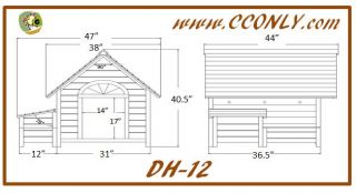 DH 12 Dog House Outdoor Wooden Pet Dog House Animal Home Kennel