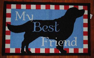 Best Friend Rug Dog Mat Puppy Pet Food Bowl Floor Protector Holiday Gift New