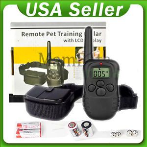 100LV Level LCD Shock Vibration Remote Control Dog Training Collar for 10 130 Lb