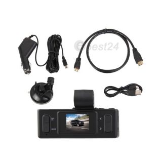 1080p HD 120°VEHICLE HDMI DVR Camera Video Recorder 2 7" LCD Car FM Am Antenna
