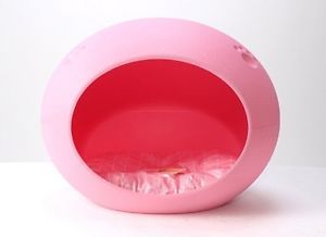 Pet Dog Cat Puppy Bed Egg Shape House Kennel Potable Pet Supplies Pink Color