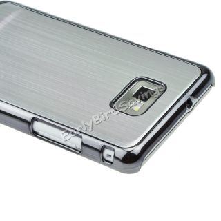 Silver Brushed Metal Aluminum Hard Case for Samsung Galaxy S2 II i9100 I9108