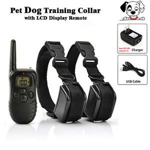 Remote 2 Dog Training Shock Vibra Collar for Small Medium Large Dog 10 130lbs
