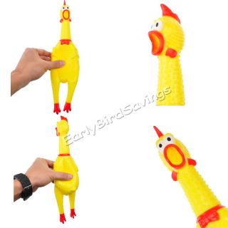Pet Dog Puppy Shrilling Chicken Rooster Chew Toy Sound Squeeze Screaming Toy
