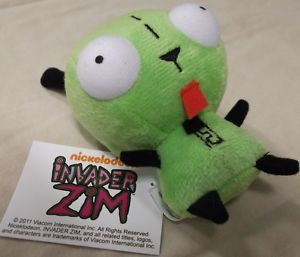 Cute New Green Alien Invader Zim Dog Suit Gir Robot Mini Plush Stuffed Toy Doll