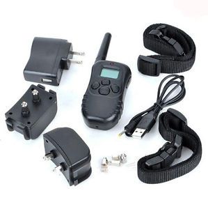 Rechargeable Waterproof for 2 Dog LCD Shock Vibrate Remote Dog Training Collar