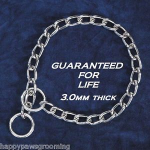 Dog Premium Medium Large Training Heavy Duty Chrome Steel Choke Chain Collar New
