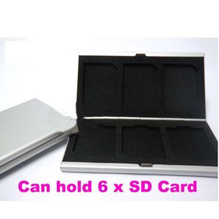 Silver 3 3 SD Aluminum Memory SD Holder Card Case