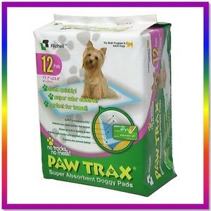 12 Richell Paw Trax Doggy Pads Potty Training Housebreaking Pet Dog Puppy R94540