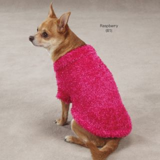 East Side Collection Cozy Boucle Dog Sweater Raspberry