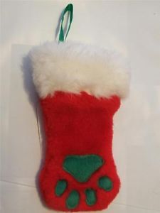 Paw Print Christmas Stocking Ornament for Your Pet Dog Cat