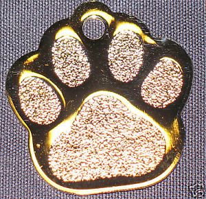 Pet Tags Dog Tags Cat Tags ID Tags Paw Gold