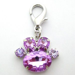 Purple Paw Charms Pet Dog Jewelry Collar Charms
