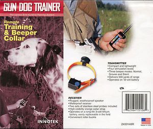 Innotek Gun Dog Trainer New Remote Training Beeper Collar