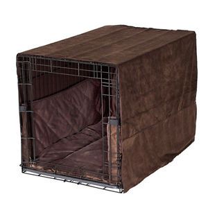 Pet Dreams Plush Coco 48" Dog Pet Puppy Wire Crate Training Cover Bed Bumper Pad