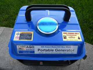 Chicago Electric Portable Generator 800 900 Watts Model 66619 2HP