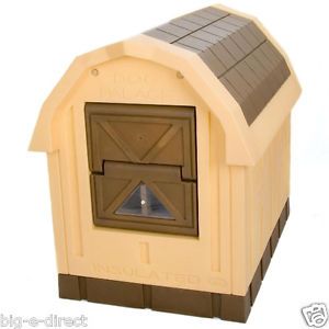 ASL Solution Large Outdoor Insulated Dog House Pet Palace Easy Pass Door Plastic