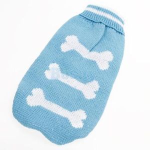 Pet Dog Puppy Pullover Turtleneck Sweater Knitwear Knitting Apparel Bone Pattern