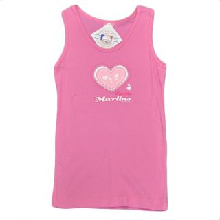 MLB Florida Miami Marlins Youth Kids Girls Baseball Heart Tank Top Pink Cotton