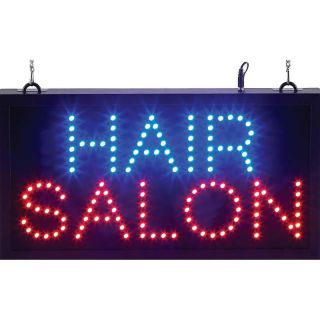 Illuminated Hair Salon LED Sign Lighted Hanging Window Display Lit Banner Light