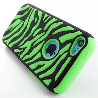 For Apple iPhone 5c Colorful Zebra Heavy Duty Hybrid Hard Case Cover Accessory