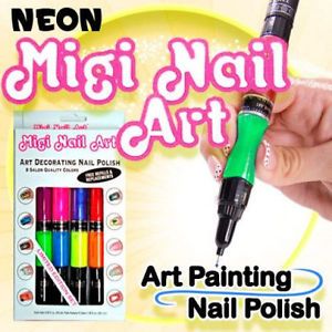 Migi Nail Art Pens 8 Color Starter Kit as Seen on TV