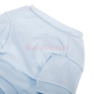 Blue Polar Fleece Footprint Pattern Soft Pet Dog Coat Clothes Apparel Size M
