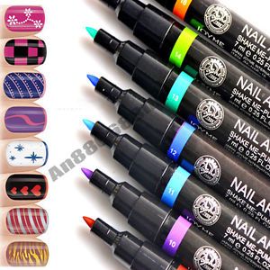 New Nail Art Pen Painting Design Tool 16 Colors to Choose Drawing Gel Made Easy