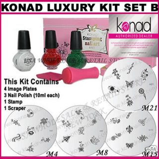 Pick Any Konad Stamping Nail Art Kit Polish Image Plate