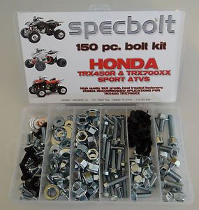 150pc Honda Bolt Kit TRX450R TRX700 Fender Engine Wheel Lug Grab Bar Skid Plates
