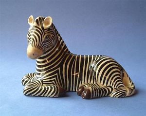 Mexican Sermel Folk Art Paper Mache Zebra Figurine