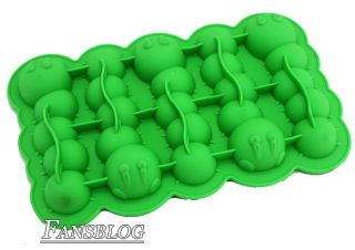 Green New Silicone Caterpillar Ice Cube Tray Mold Candle Soap Mould Maker TF10G