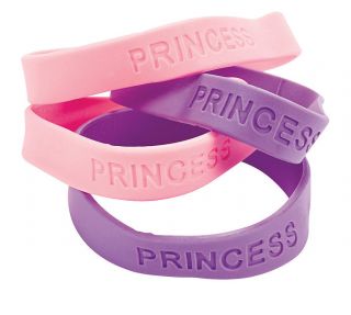 12 Pastel Princess Bracelets Party Favors Dress Up Birthday Purple Pink