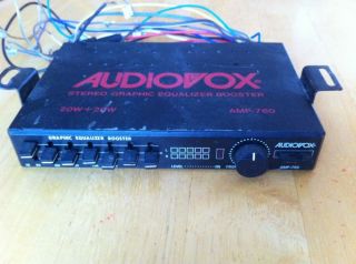 Vintage Audiovox 20 Watts Audio EQ Amplifier Power Booster Muscle Car
