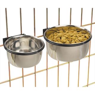 ProSelect Stainless Steel Coop Cup Dog Bowl for Cage Crate Pet Food Water Bowl