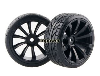 4pcs RC Hard Tires Tyre Wheel Rim Fit HSP HPI 1 10 on Road Drift Car 601 9015
