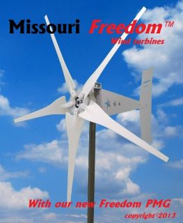 Missouri Freedom 24 Volt 1600 Watt Max 5 Blade Wind Turbine Generator PMG
