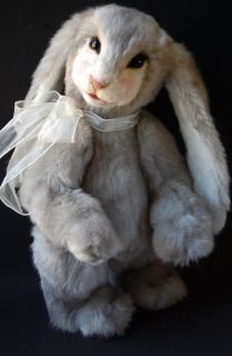 Adorable Artist Bunny Faux Mink One of A Kind by Mary Lou Foley