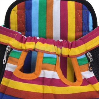 Puppy Doggie Pet Dog Carrier Backpack Front Bag Canvas Nylon Outdoor Packet M