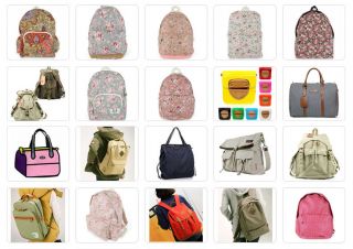 Unihood New Womens Rose Floral Print Backpack Girls School Bags Campus Bookbags