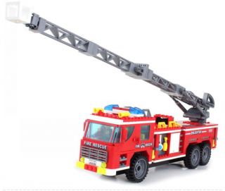 New Building Blocks Fireman Fire Engine Helicopter Boat Toy Gift 908 607pcs