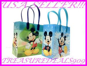12 PC Disney Mickey Mouse Goodie Bags Party Favors Candy Loot Treat Birthday Bag