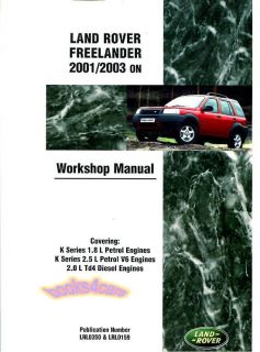 2001 2003 Land Rover Freelander Shop Manual Service Repair Book V6 2002 Workshop