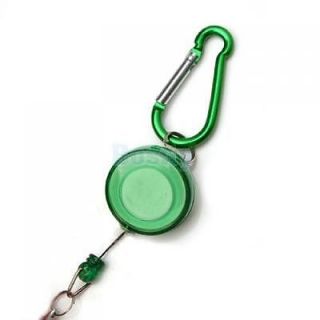 Retractable Badge Reel Ballpoint Pen Belt Clip Keychain