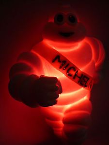 Michelin Man Bibendum Truck Tires Advertise Sign Red Light Figure Mascot 5'' New