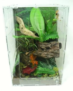 Medium Acrylic Reptile Vivarium Terrarium Enclosure Cage Lizard Gecko Frog