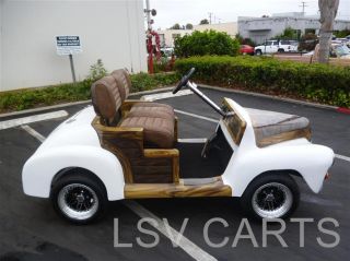 Custom 2009 Woody Electric Golf Cart Car 48 Volt 2 Passenger Seat 12'' Roadster