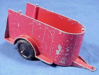 Tootsietoy Horse Trailer Red 3 3 4" Tootsie Toy Old Vintage 1950s