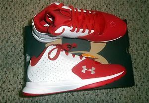 Under Armour Youth Micro G Threat BGS Basketball Shoes White Red