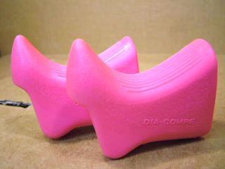 New Old Stock Dia Compe Brake Lever Hoods Aero Pink Color